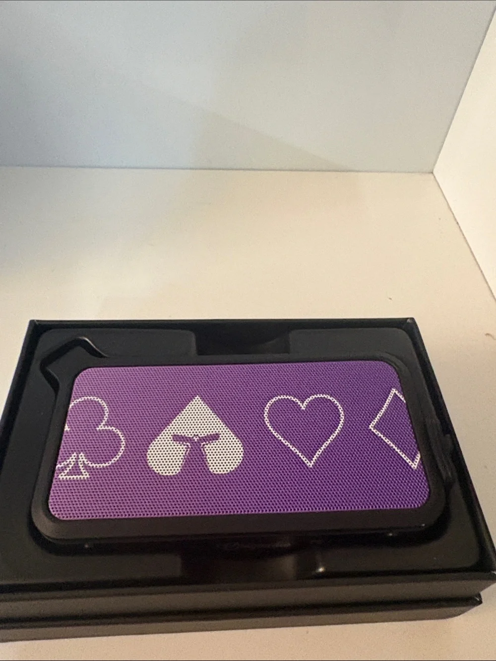Portable Purple VR/AR Accessory Cover with Playing Card Motif